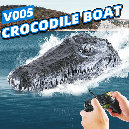 Simulated Crocodile Head Remote-control Ship Children's Water Ship Model Toys Boy Spoof