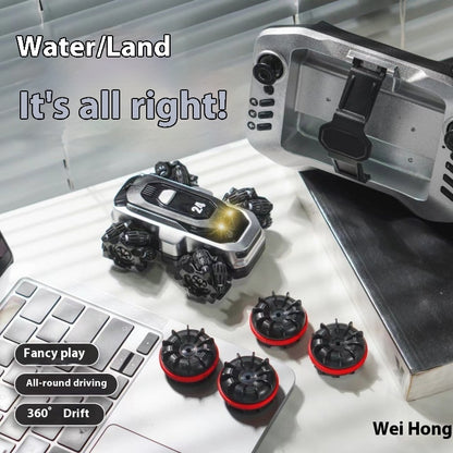 Remote Control Amphibious Cool Mech Rechargeable All Terrain Stunt Off-road Children's Toys