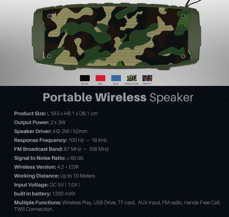 Portable bluetooth speaker