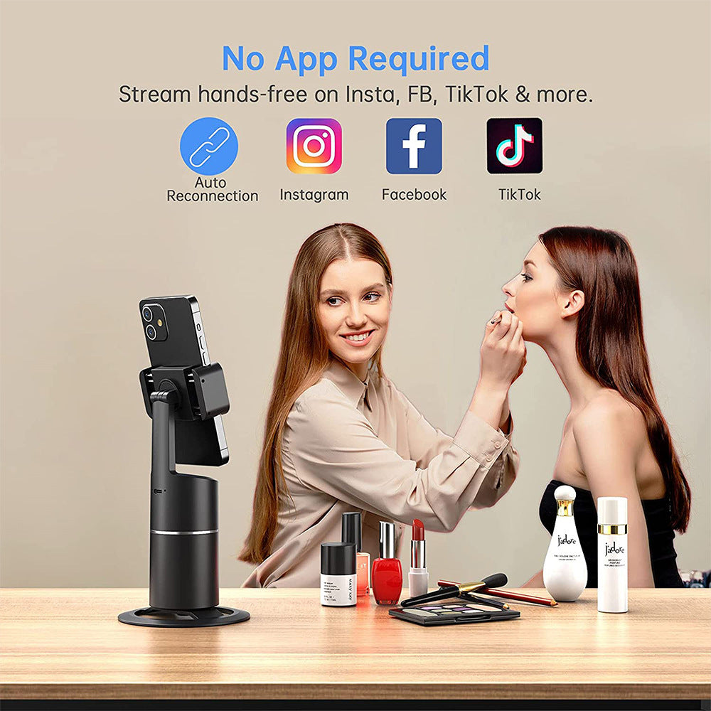 Automatic Face Tracking Selfie Stick Mobile Phone Holder 360 Rotation