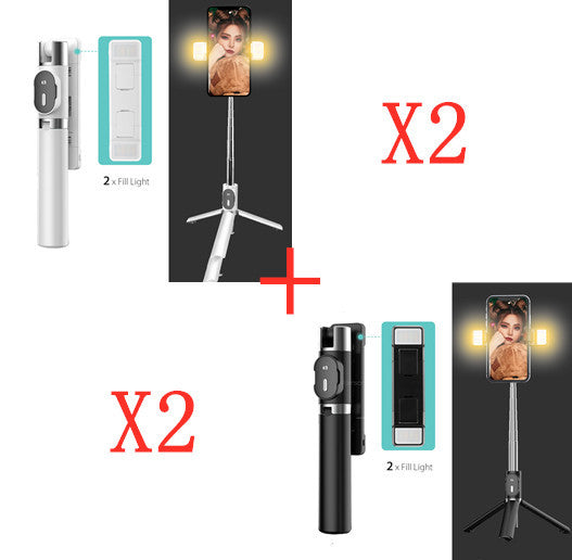 Compatible with Apple, Bluetooth Fill Light Selfie Stick Mobile Phone Integrated Tripod Selfie Stick