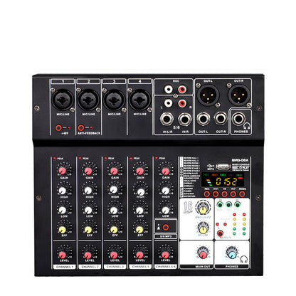 Mini 6-way Professional Bluetooth Mixer Sound Card Mixer