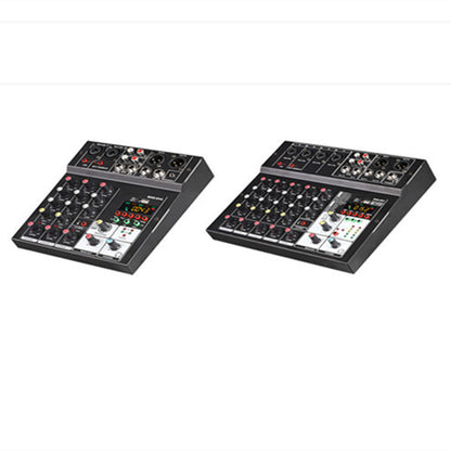 Mini 6-way Professional Bluetooth Mixer Sound Card Mixer