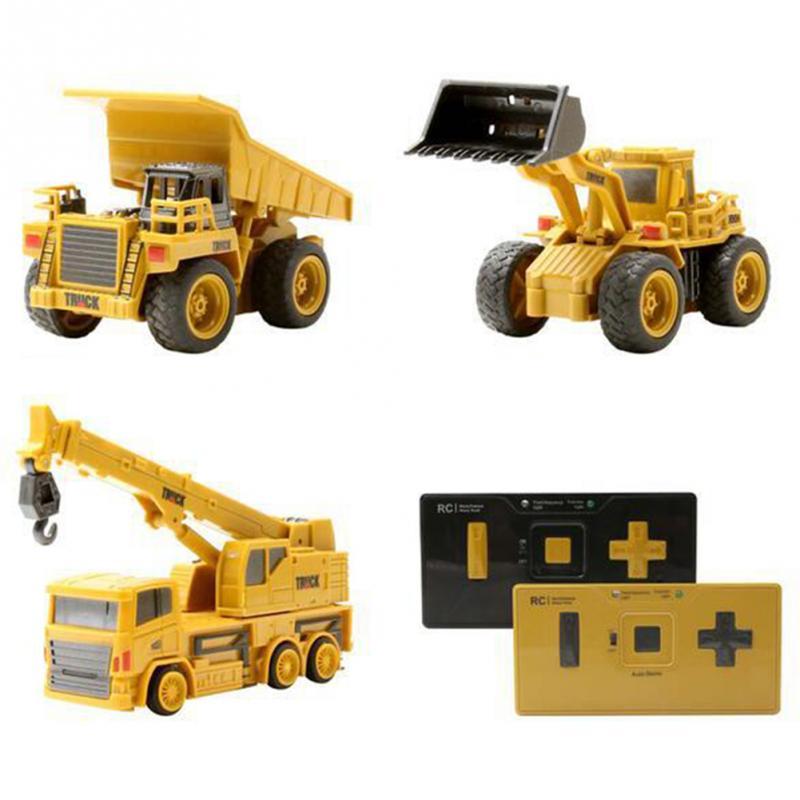 Mini Remote Control Simulation Truck Toy 6CH Construction Model Vehicle Engineer RC Toys