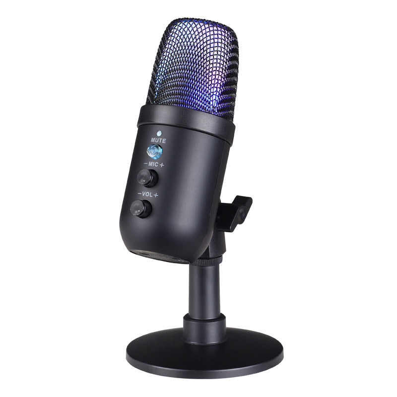 USB Microphone RGB Mobile Phone Computer Live Karaoke E-sports Games Microphone