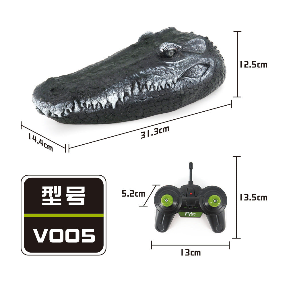 Simulated Crocodile Head Remote-control Ship Children's Water Ship Model Toys Boy Spoof