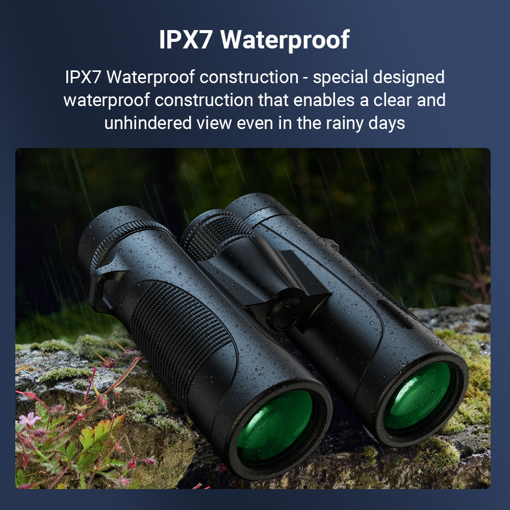 10x42 Waterproof Binoculars HD High Power Low Light