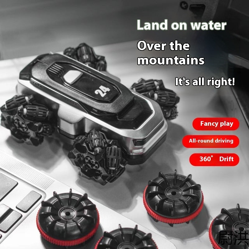 Remote Control Amphibious Cool Mech Rechargeable All Terrain Stunt Off-road Children's Toys