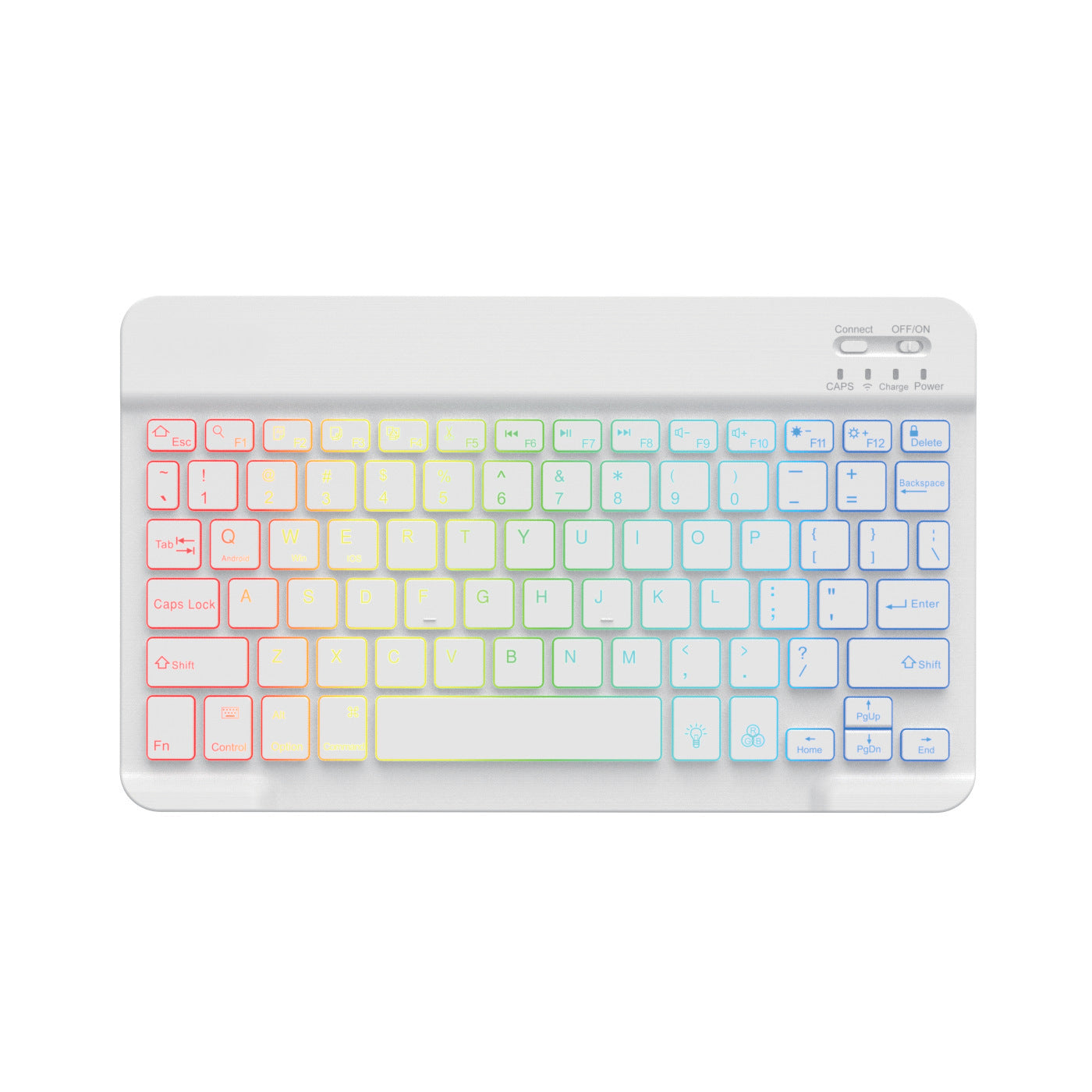 Backlit Bluetooth Keyboard Tablet 10-inch Colorful Light