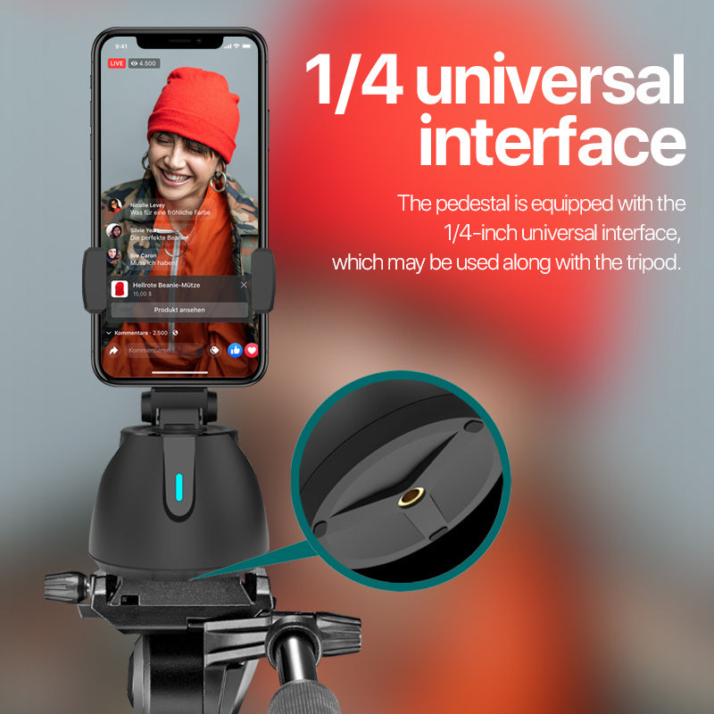 Smart face recognition 360-degree mobile phone holder