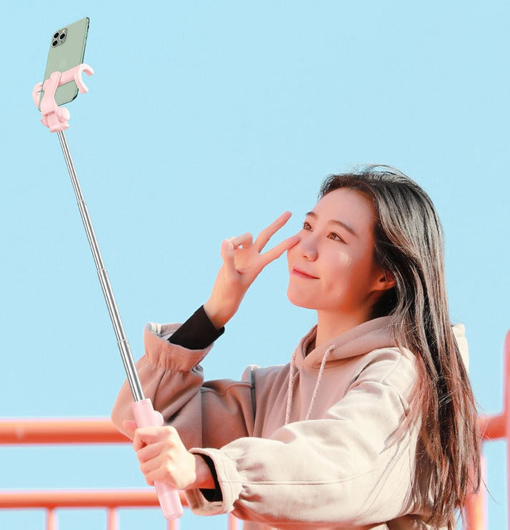 Line Bluetooth Mobile Selfie Stick Creative Folding