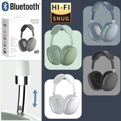 Wireless Bluetooth Headphones With Noise Cancelling Over-Ear Sport Earphones UK