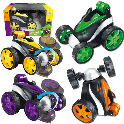 4571 factory remote control rollover Stunt Car rollover cart boy children''s stand hot selling electric toys