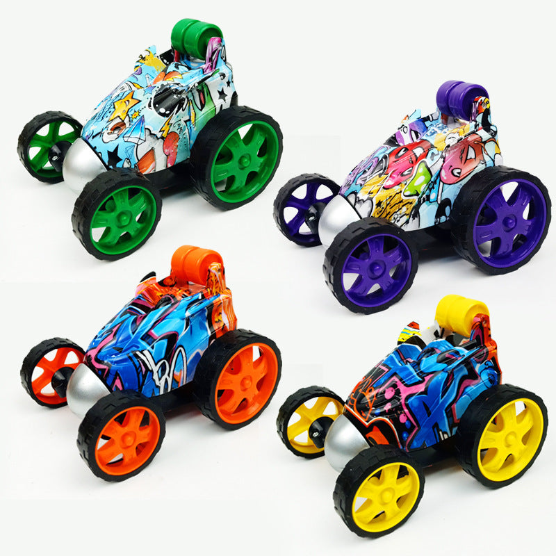 4571 factory remote control rollover Stunt Car rollover cart boy children''s stand hot selling electric toys