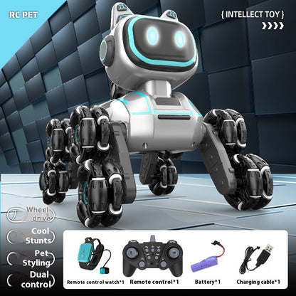 Light Music Rechargeable Robot Dog Educational Toys Children's Remote Control Car