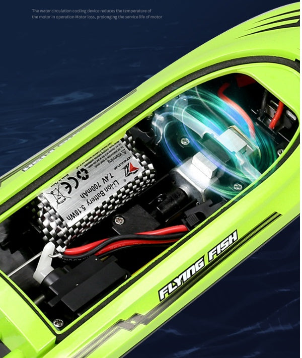 Remote Control Water Summer Toys 24g Competitive Boat Light Speed 25km High Speed Speedboat