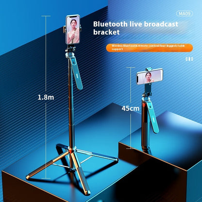 Bluetooth Live Quadrupod Selfie Stick Tripod