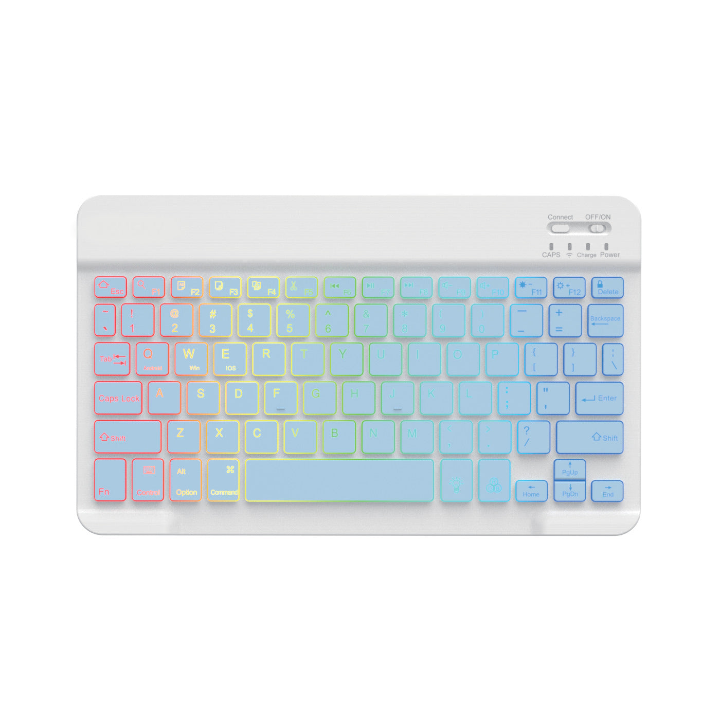 Backlit Bluetooth Keyboard Tablet 10-inch Colorful Light