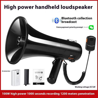 High-power Handheld Sales Speaker Outdoor Propaganda Recording Charging Loudspeaker