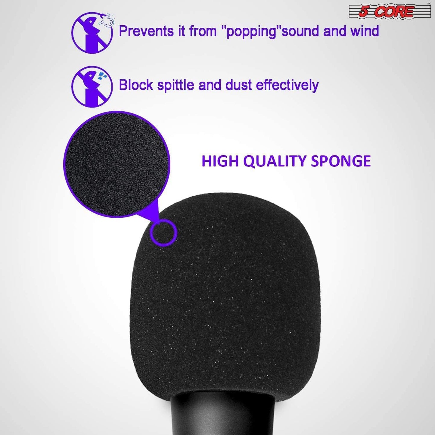 5 Core Recording Microphone Podcast Bundle W Condenser Mic • Desk Stand • Foam Cover • Shock Mount