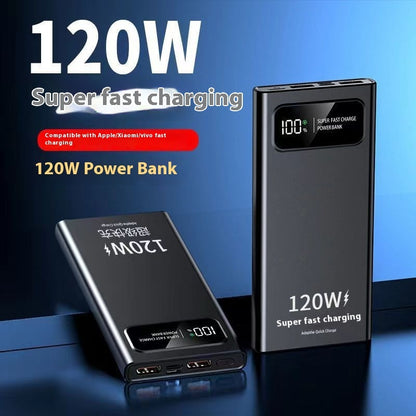 New 120W Power Bank 20000 MA Super Fast Charge Large Capacity Mobile Power Supply