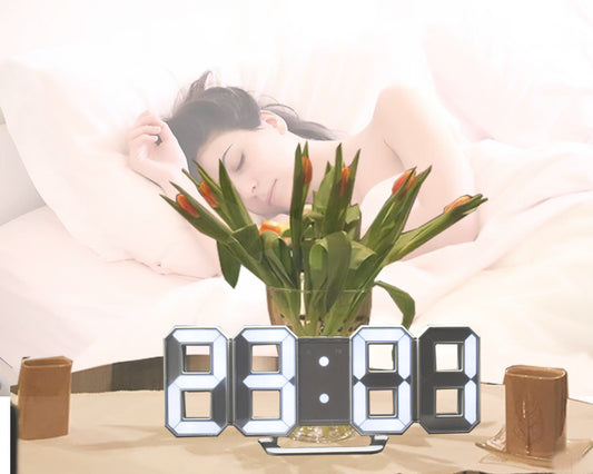 LED 3D Stereo Creative Alarm Clock Large Digital Display Electronics