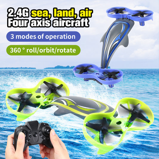 Children's Remote Control Toys For Sea Land And Air Three-in-one Aircraft