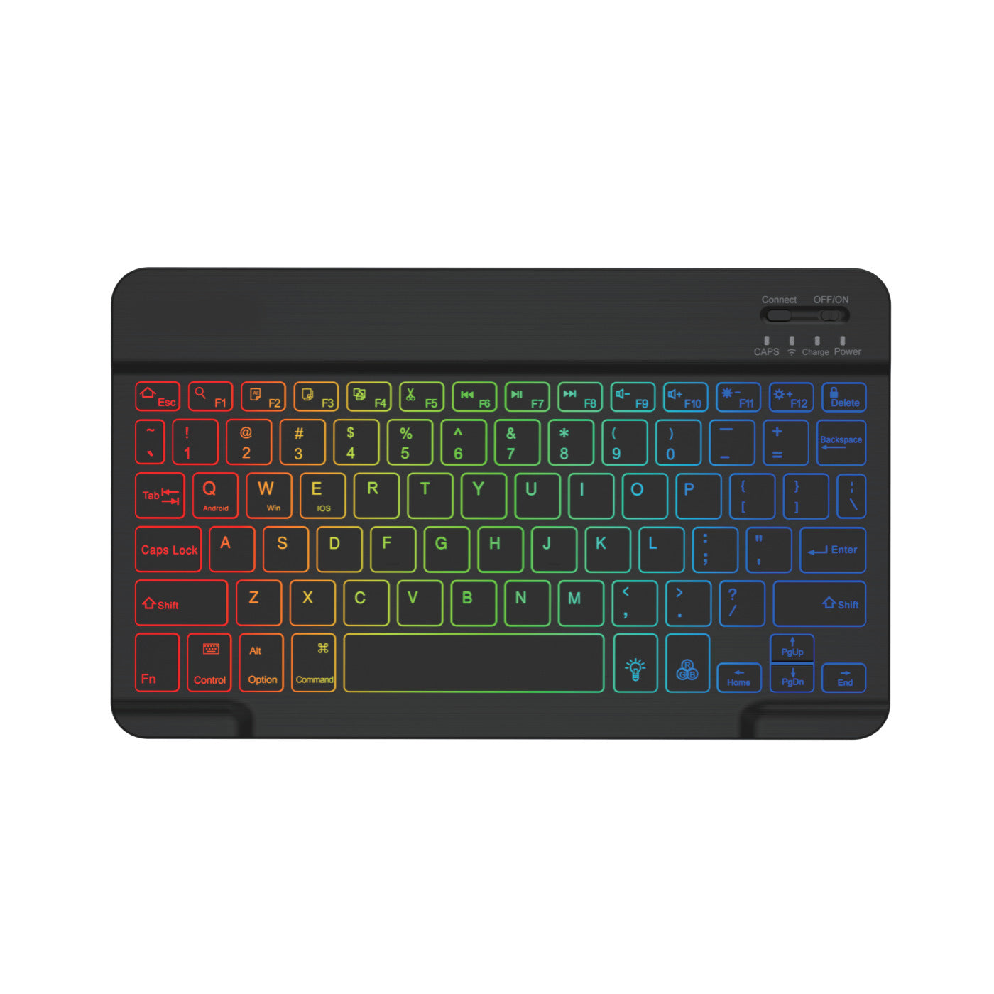 Backlit Bluetooth Keyboard Tablet 10-inch Colorful Light