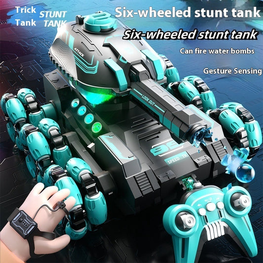 Remote Control Tank Six-wheeled Stunt Car 24g Gesture Sensing Children's Toys