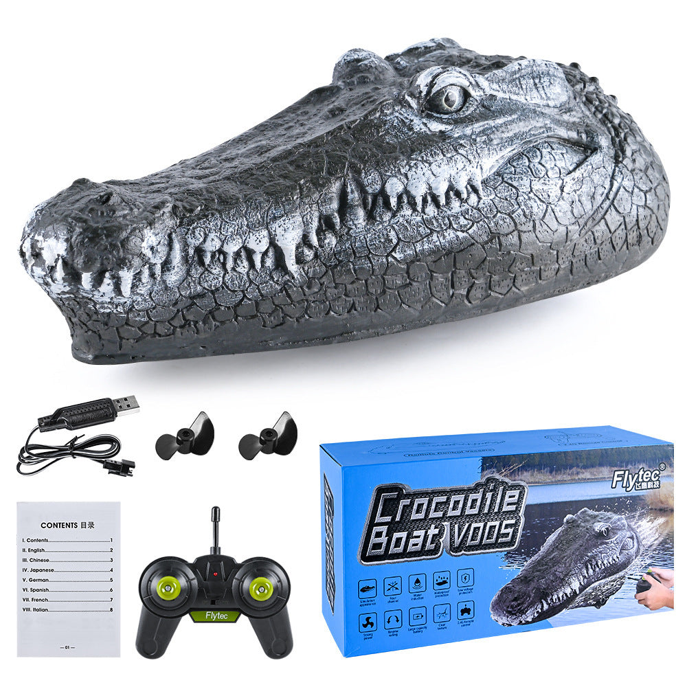 Simulated Crocodile Head Remote-control Ship Children's Water Ship Model Toys Boy Spoof