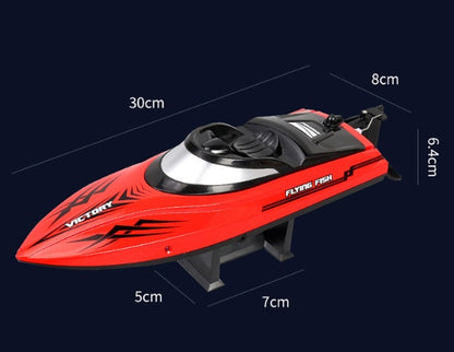 Remote Control Water Summer Toys 24g Competitive Boat Light Speed 25km High Speed Speedboat