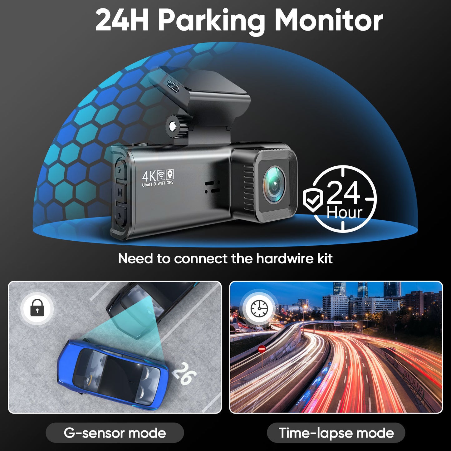 4K Driving Recorder GPS Positioning